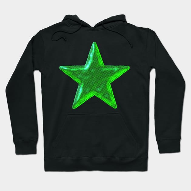 poison green star Hoodie by Nikokosmos